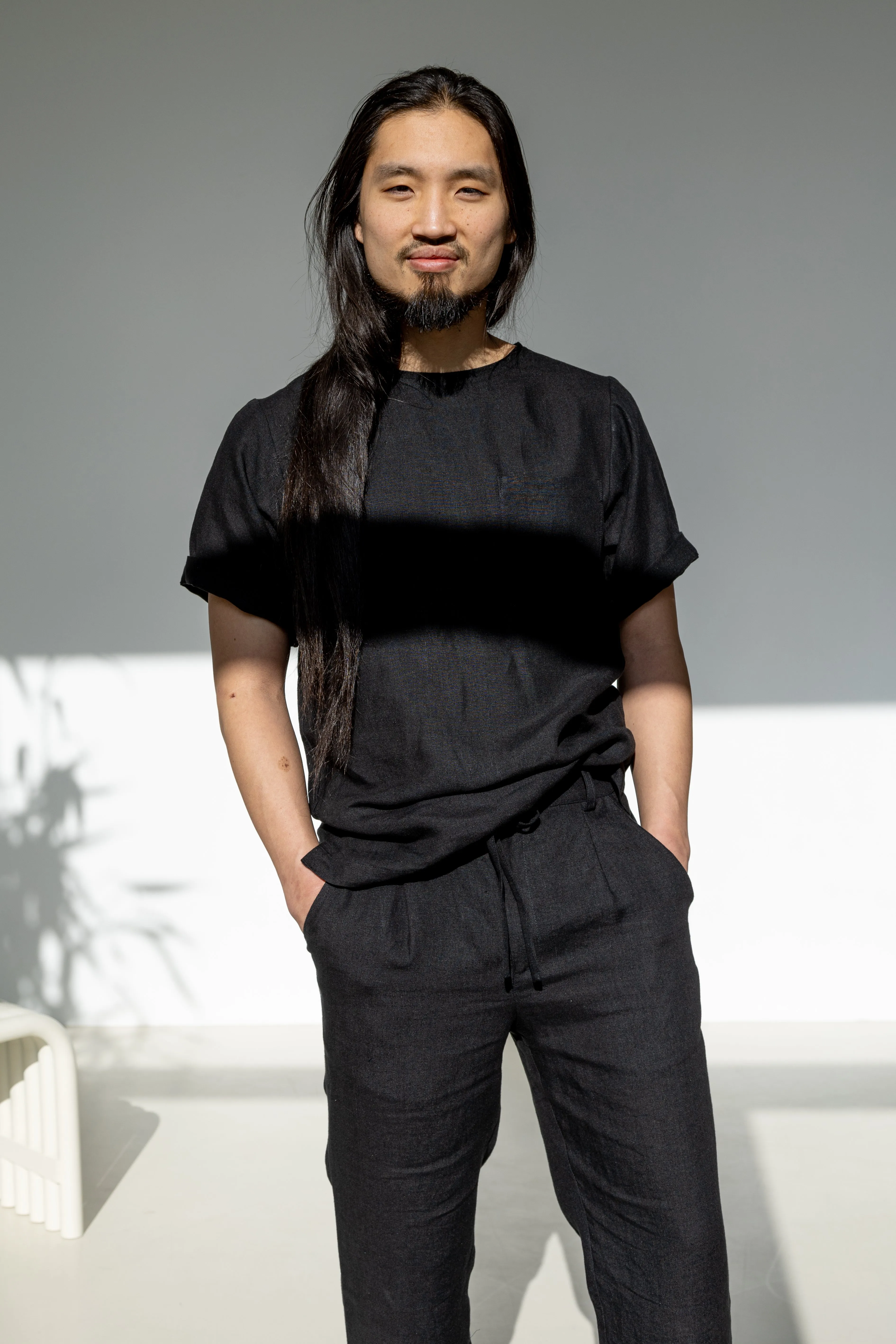 Men's linen pants with drawstring
