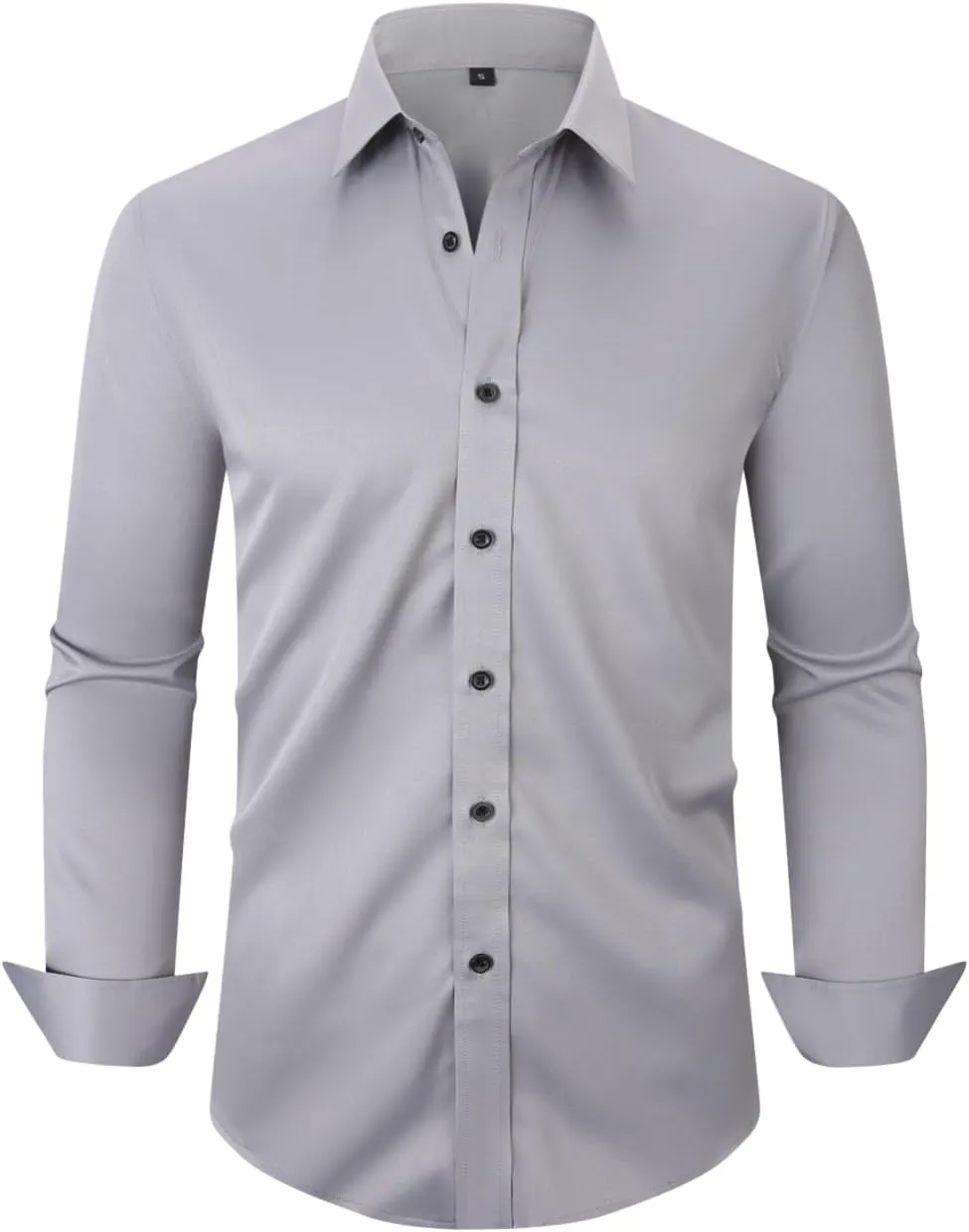 Men's Long Sleeve Dress Shirts Stretch Wrinkle Free Button Down Shirt Business Wedding Formal Shirts Regular Fit