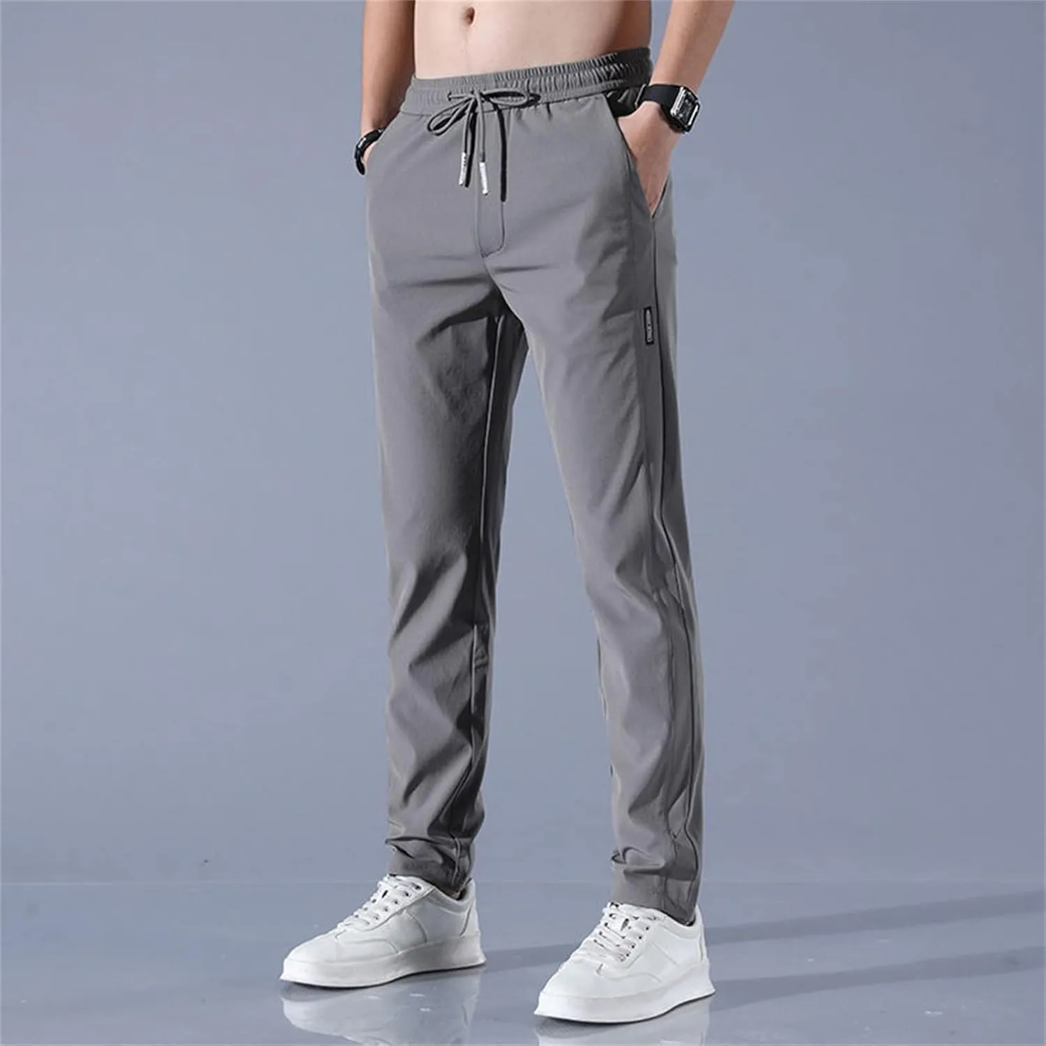 Mens Pant, Quick Drying Stretch Relax Fit Joggers Pant, Casual Comfy Sweatpants Trousers, Athletic Hiking Travel Pant