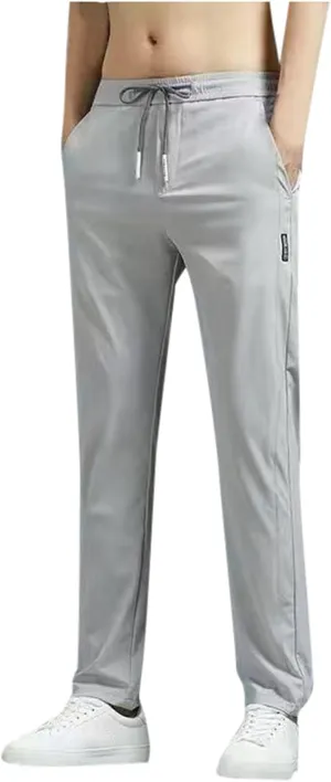 Mens Quick Drying Stretch Pants,Casual Outdoor Lightweight Pant Elastic Waist Sports Pant Athletic Hiking Travel Pant