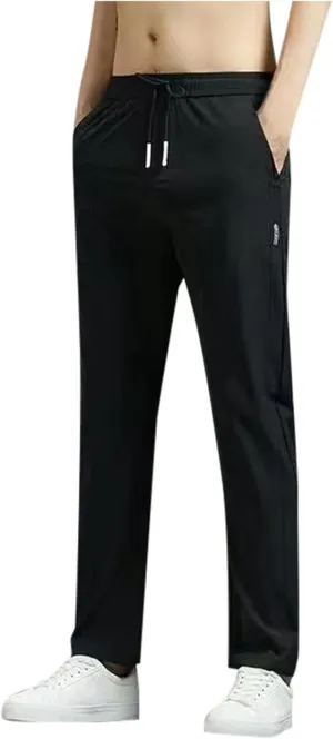 Mens Quick Drying Stretch Pants,Casual Outdoor Lightweight Pant Elastic Waist Sports Pant Athletic Hiking Travel Pant
