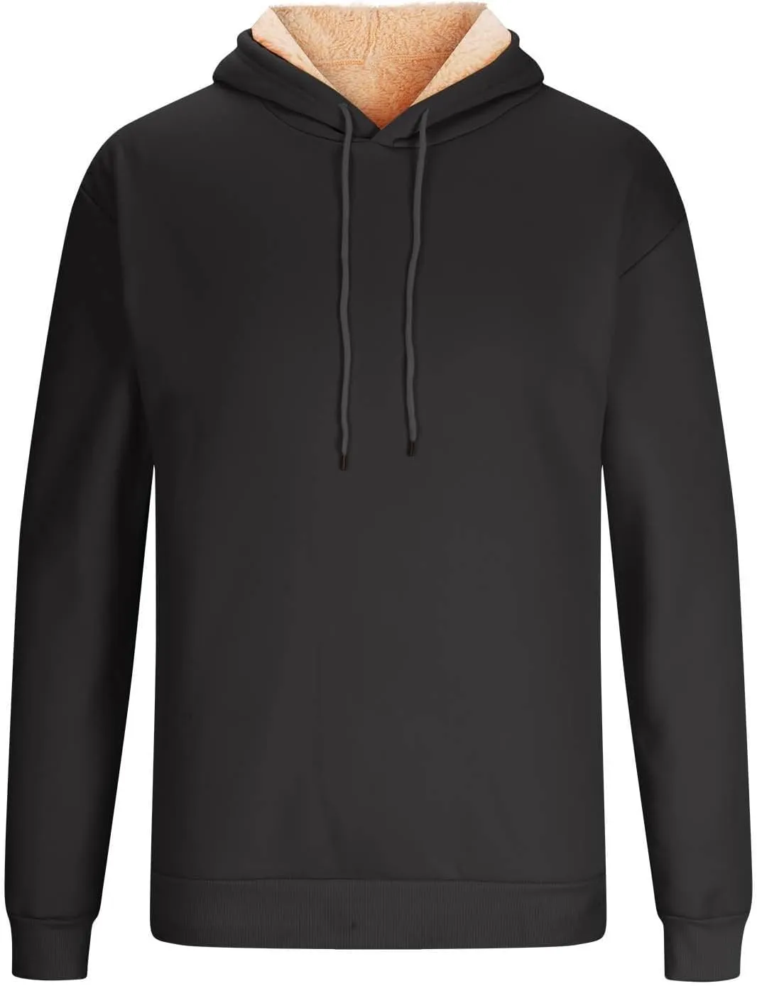 Men's Sherpa Hoodie Pullover Winter Thick Warm Fleece Lined Hoodies Athletic Sweatshirts