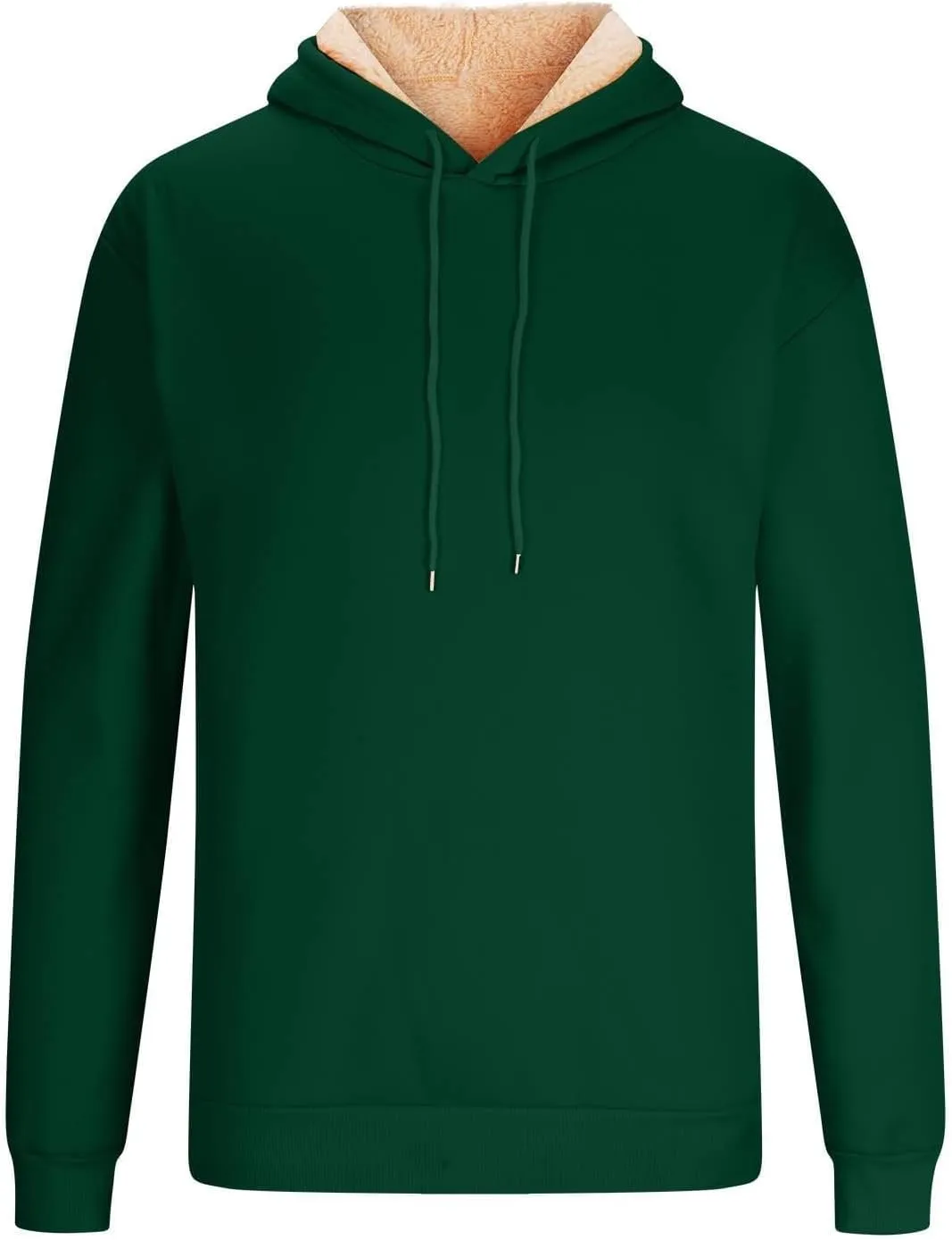 Men's Sherpa Hoodie Pullover Winter Thick Warm Fleece Lined Hoodies Athletic Sweatshirts