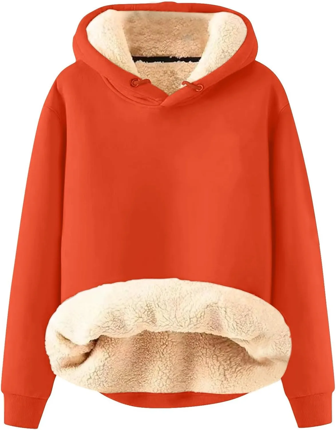 Men's Sherpa Hoodie Pullover Winter Thick Warm Fleece Lined Hoodies Athletic Sweatshirts