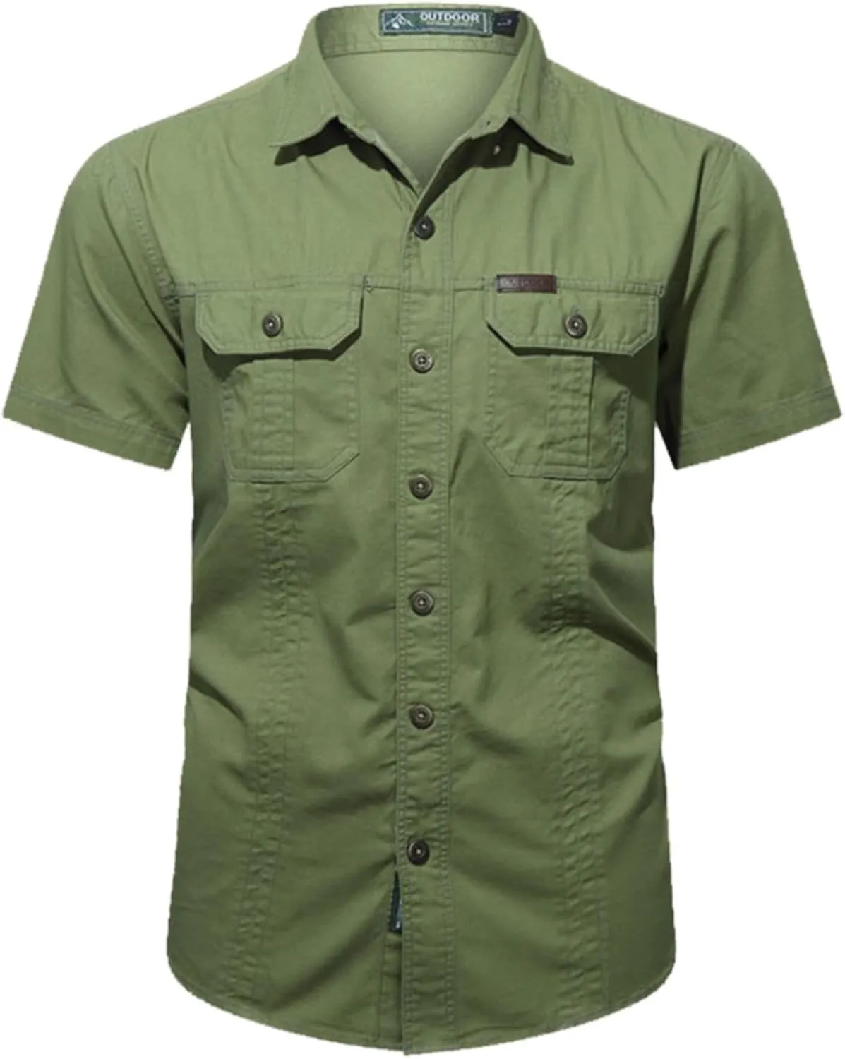 Mens Short Sleeve Tactical Shirt Quick Dry Military Cargo Work Shirts Outdoor Sun Protection Athletic Workout Hiking T Shirt