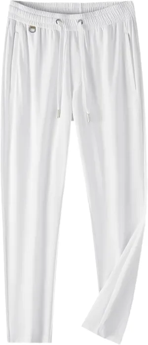 Men's Stretch Quick Drying Pant Casual Slim Fit Workout Joggers Comfort Business Waffle Knit Trousers