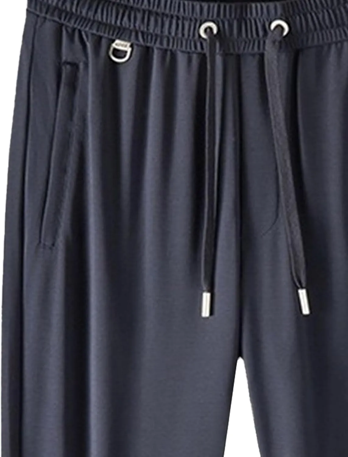 Men's Stretch Quick Drying Pant Casual Slim Fit Workout Joggers Comfort Business Waffle Knit Trousers