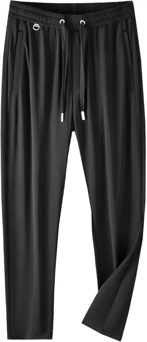 Men's Stretch Quick Drying Pant Casual Slim Fit Workout Joggers Comfort Business Waffle Knit Trousers