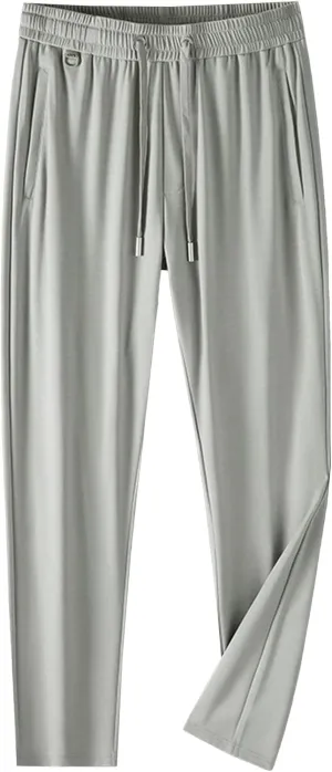 Men's Stretch Quick Drying Pant Casual Slim Fit Workout Joggers Comfort Business Waffle Knit Trousers