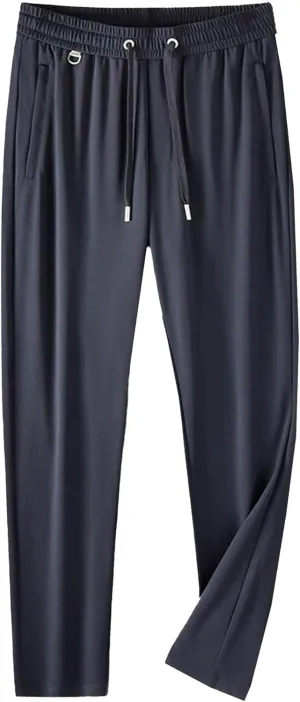 Men's Stretch Quick Drying Pant Casual Slim Fit Workout Joggers Comfort Business Waffle Knit Trousers