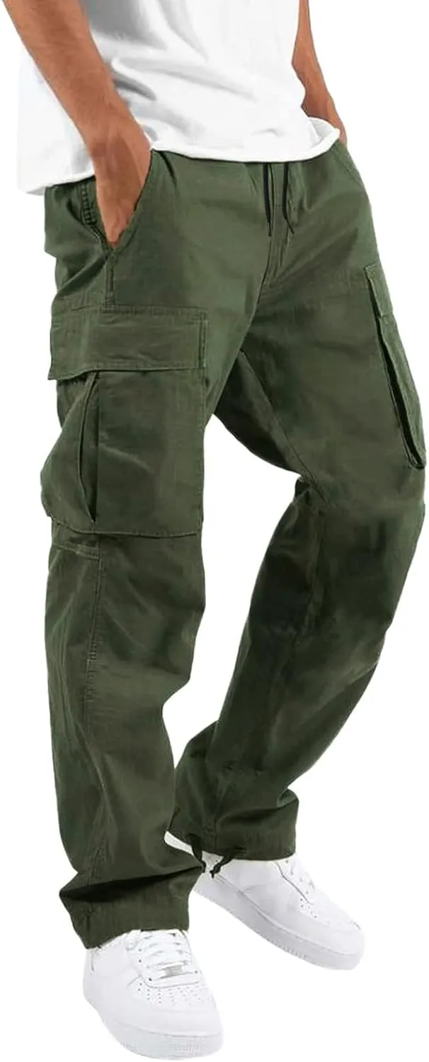 Mens Sweatpants with Pockets Pants Slim Fit Active Drawstring Bottom Sports Outdoor Recreation Athletic Sweatpants