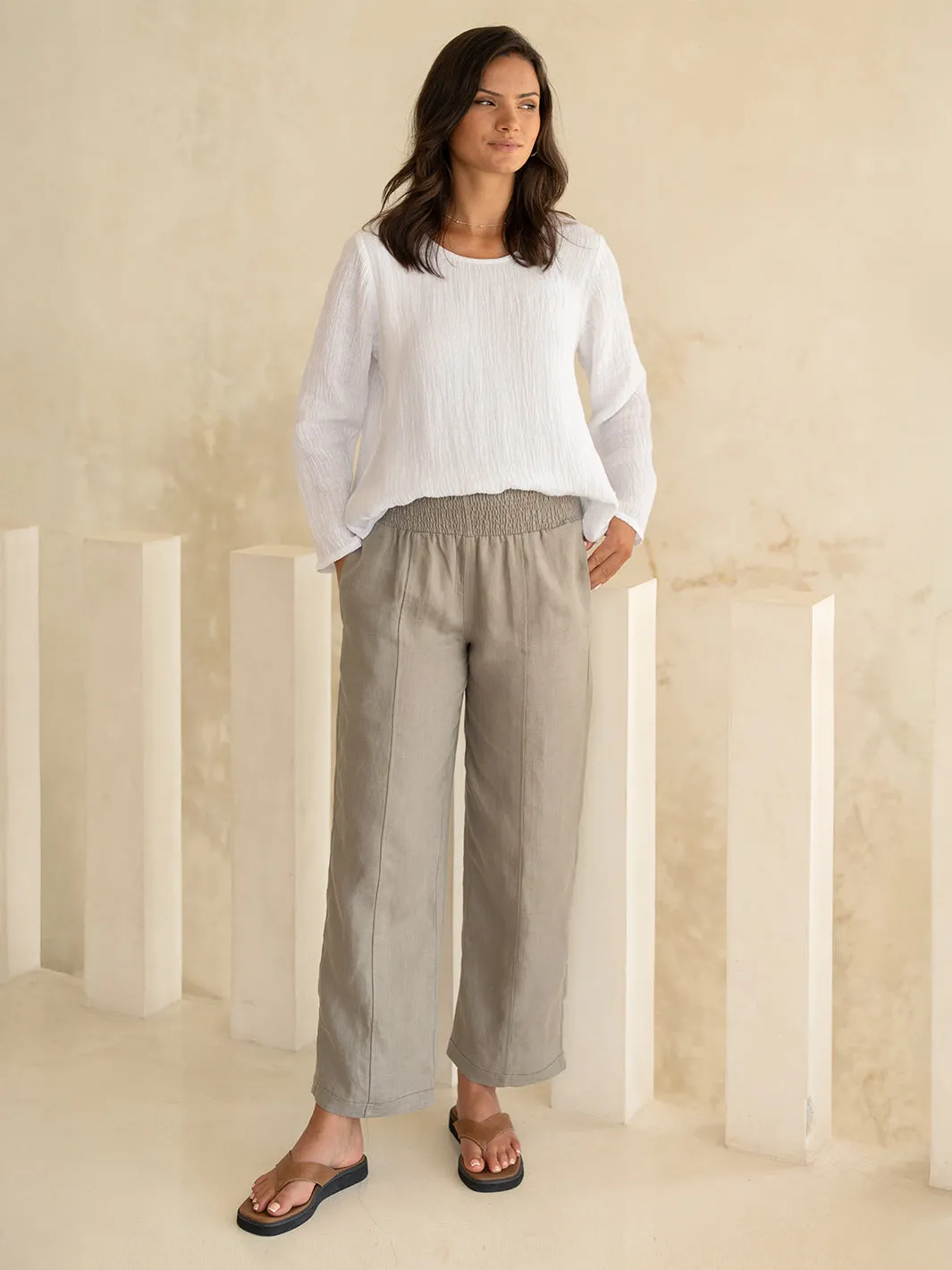 Morrissey Linen Pants Taupe