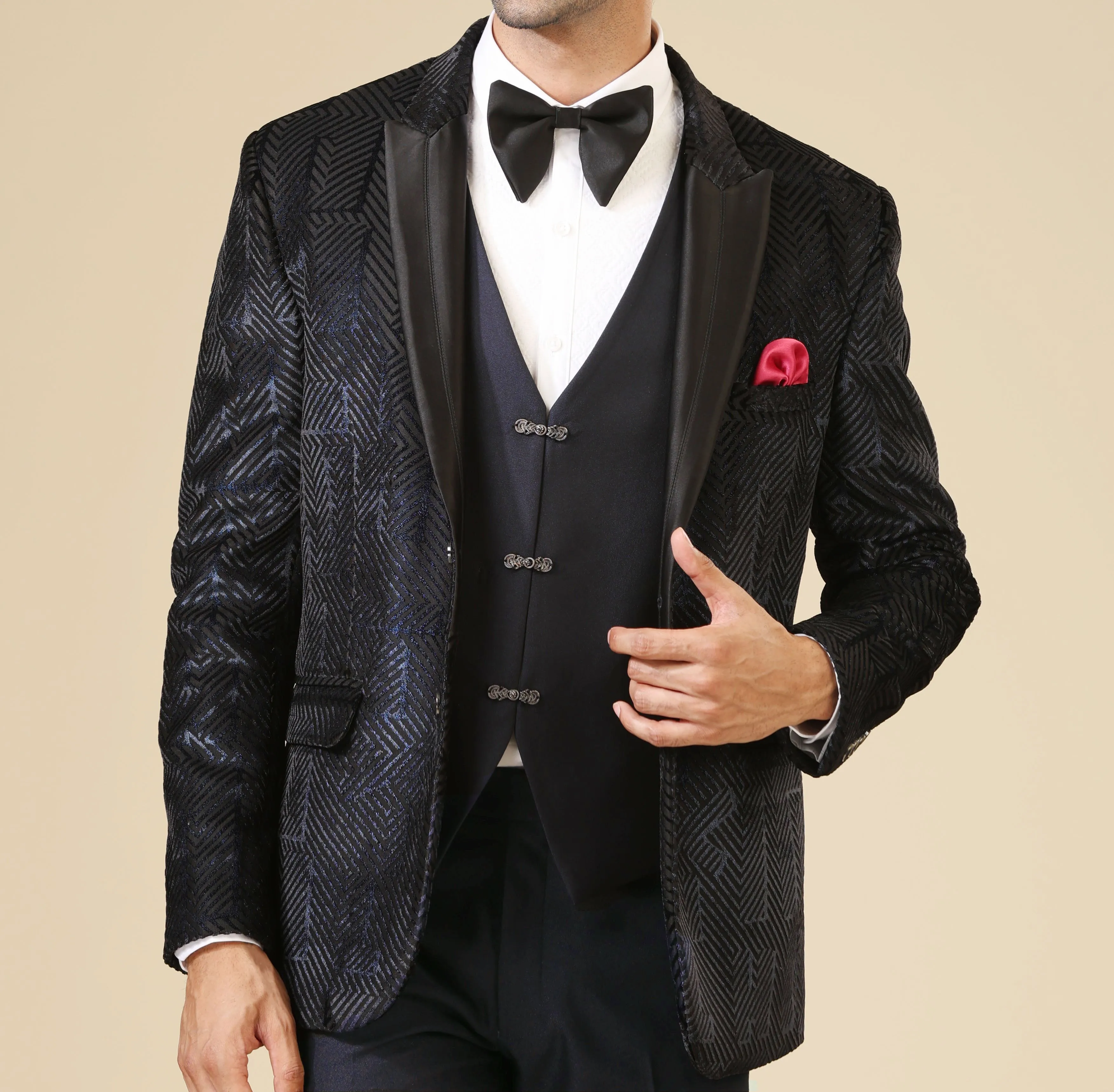 Navy blue designer suit