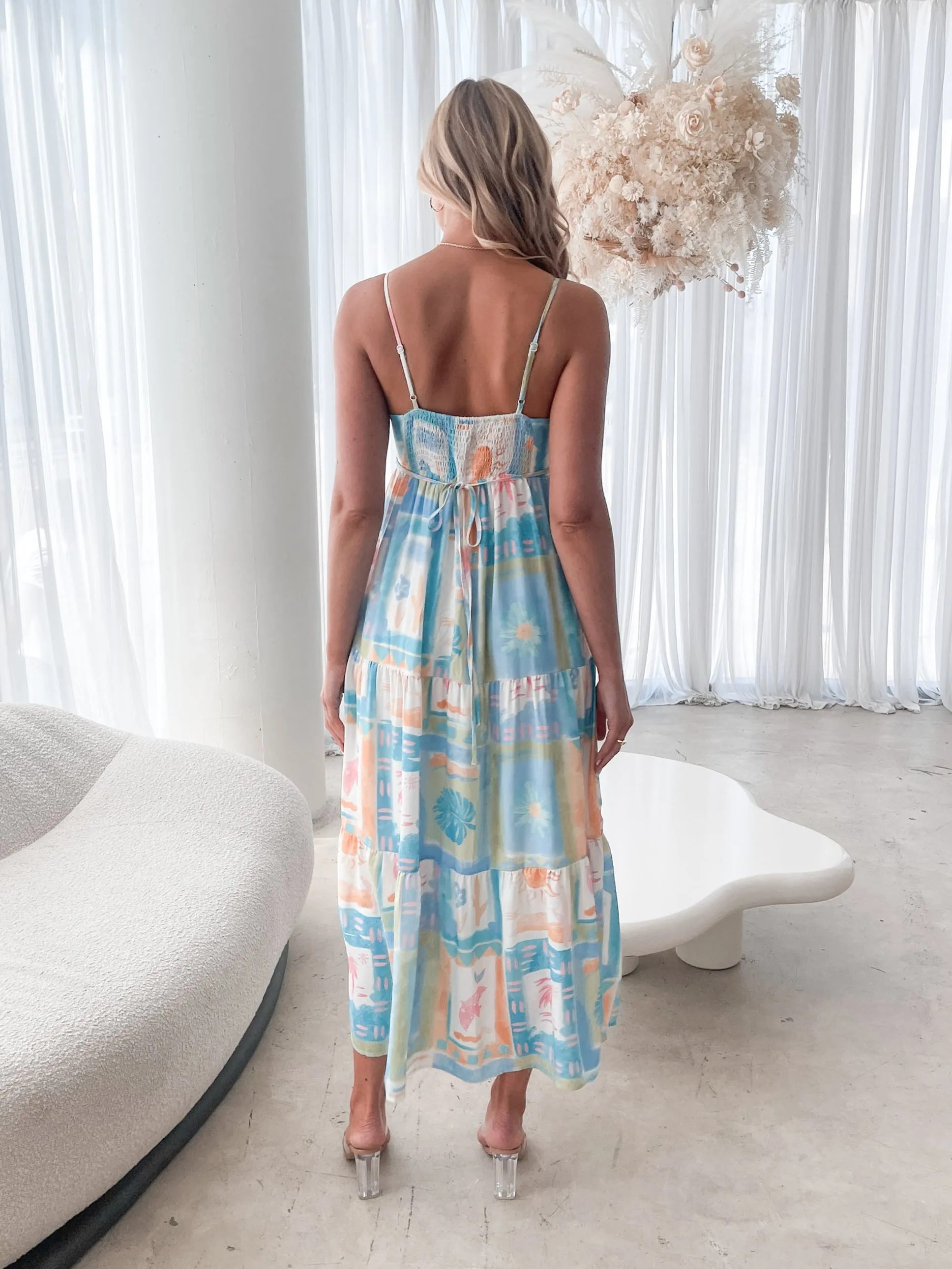 Nishka Dress - Blue Print