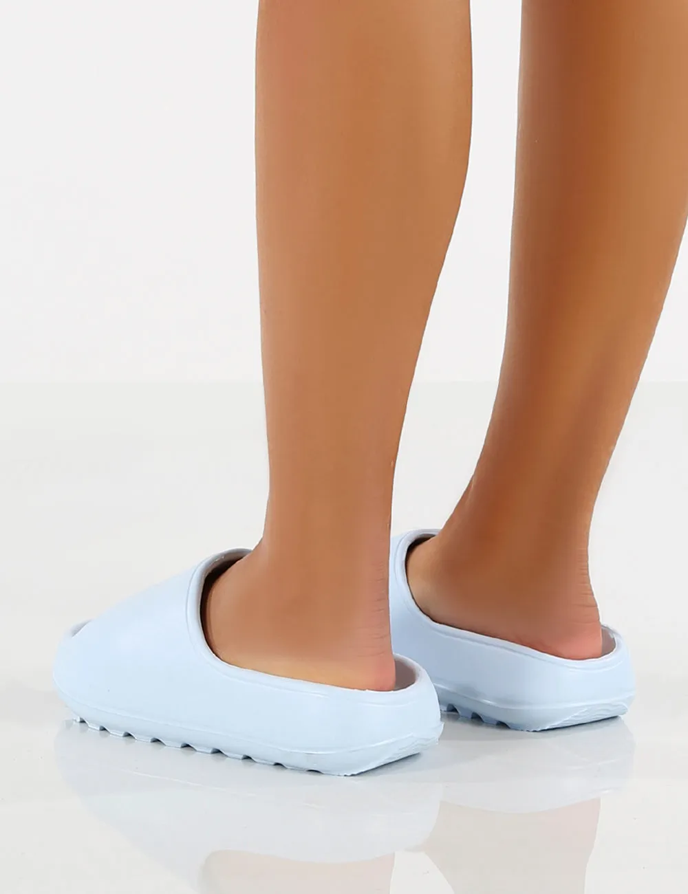 North Blue Rubber Ribbed Sole Sliders