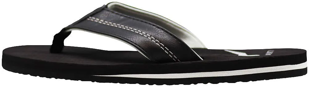 Norty Mens Flip Flop Sandal Black   11015