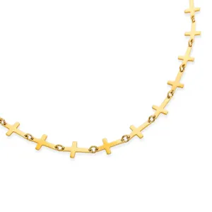 Omg Bling Water Resistant Cross Choker Necklace