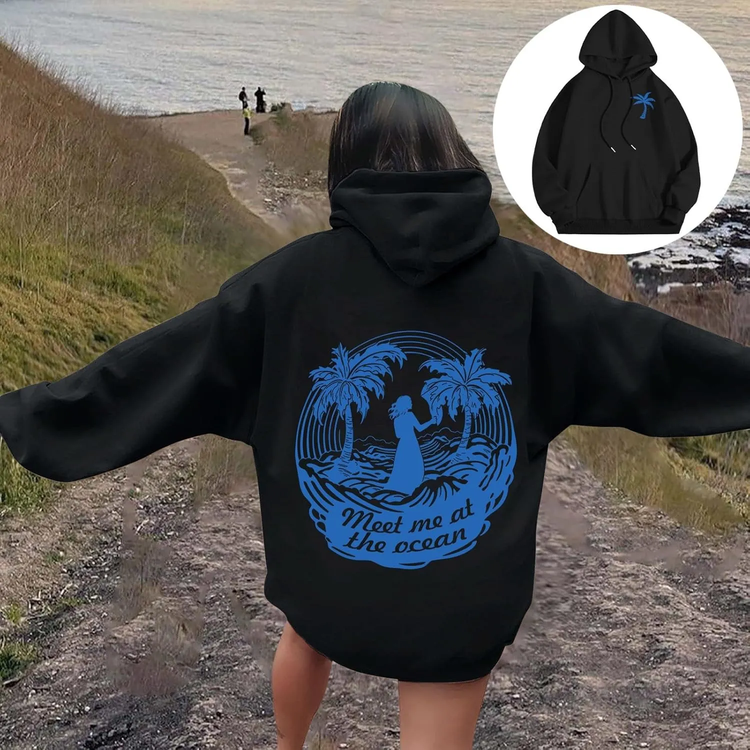Oversized Sweatshirt for Women Oversized Pullover for Women Hoodies for Women Letter Print Hoodies Long Sleeved