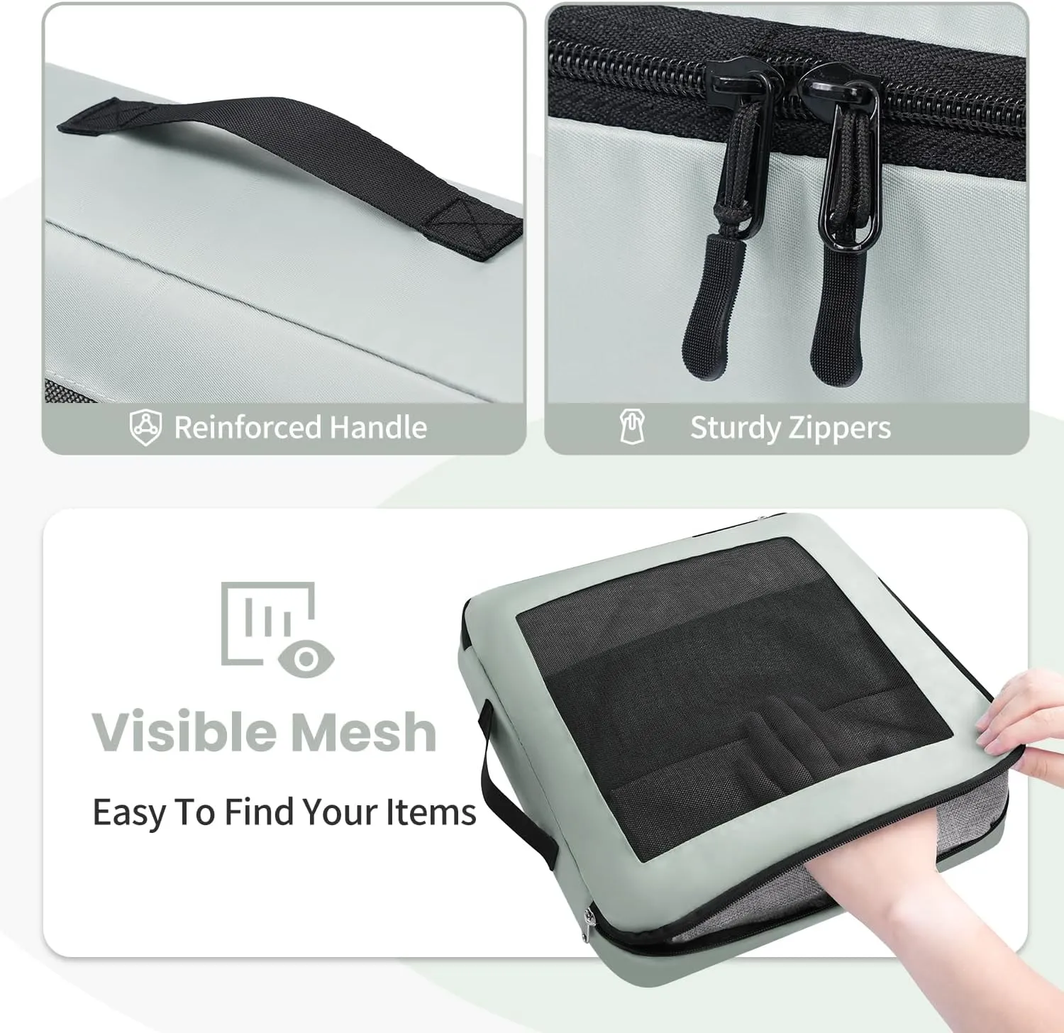 Packing Cubes for Travel |8 Set Mint |Durable Luggage Organizer 4 Size(Extra Large, Large, Medium, Small),Comprehensive Cubes for Toiletry,Underwear, Shoe,Travel Essentials,Efficient Women Gifts