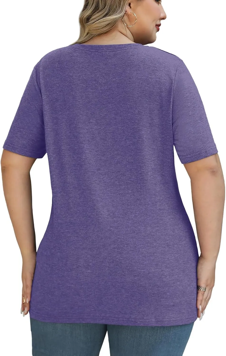 Plus Size Tops for Women Summer Trendy Criss Cross Shirts Oversized Casual Loose Fit Tunic Tops