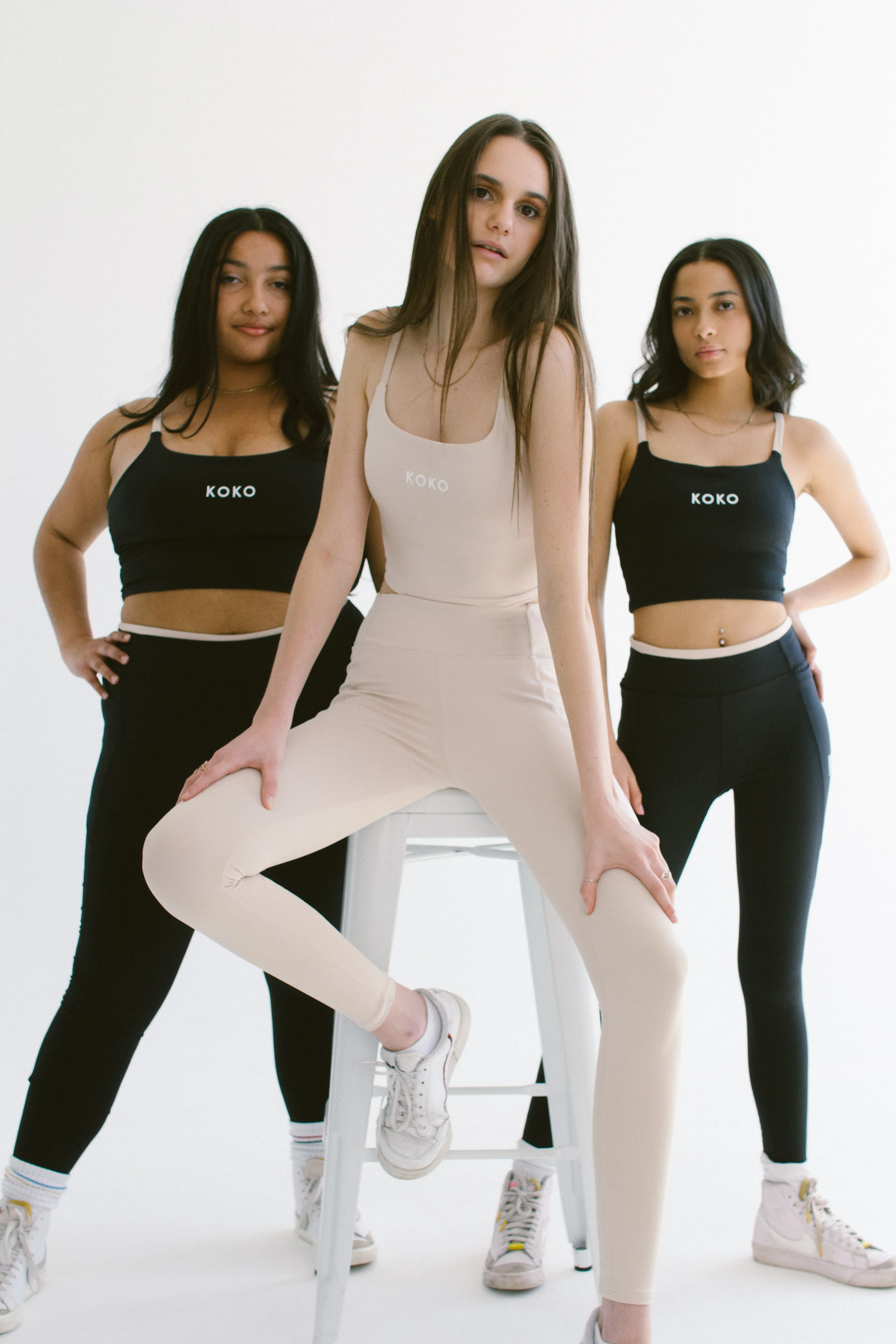 Premium Luxe 7/8 High Waisted Leggings - Vanilla Latte