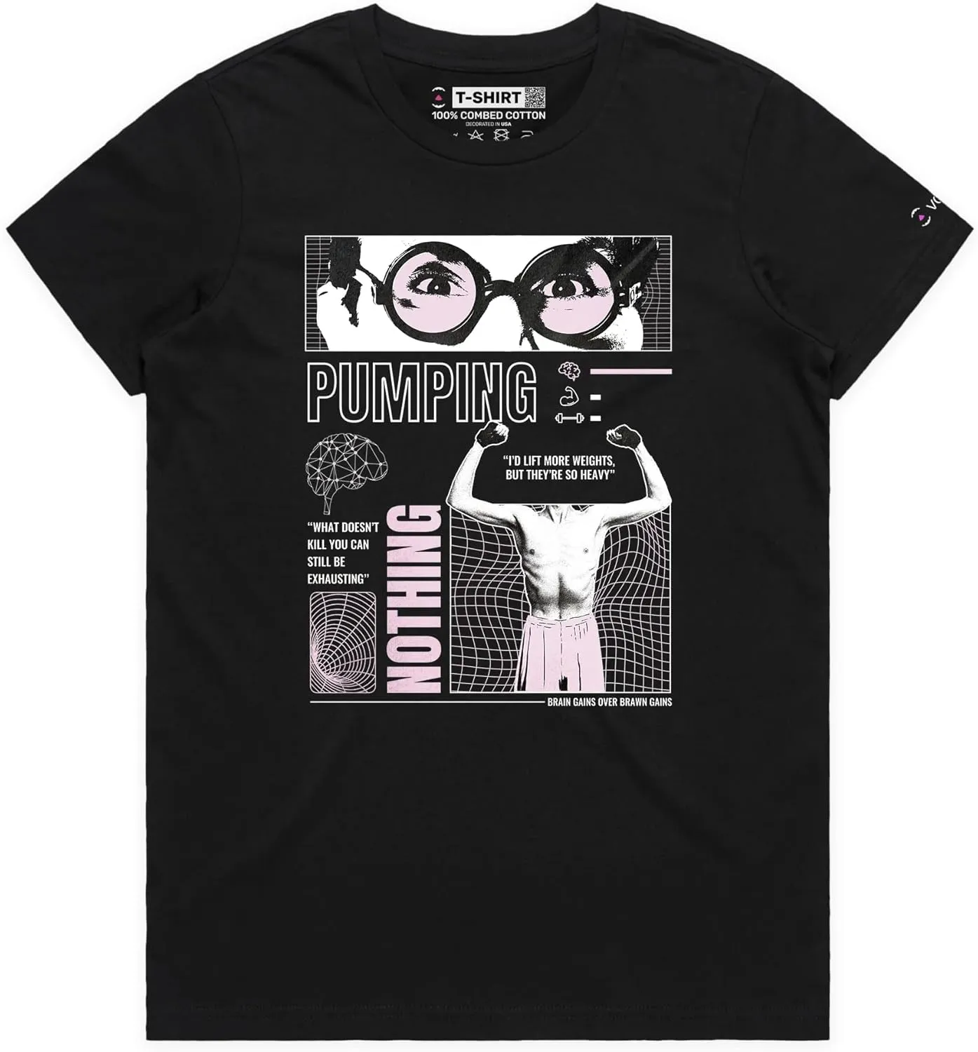 Pumping Muscles Funny Motivational T-Shirt with Premium Graphic Health and Fitness Wordplay Tee for Workout