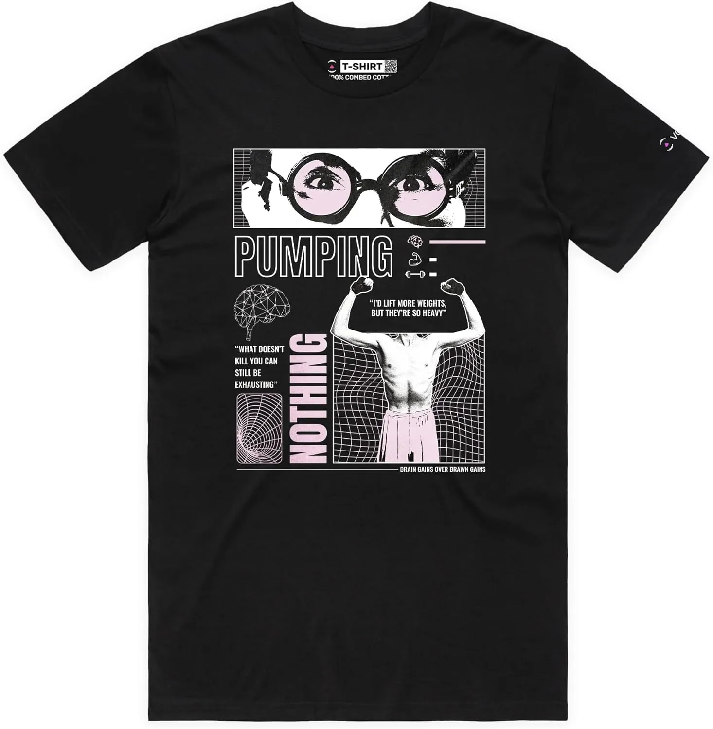 Pumping Muscles Funny Motivational T-Shirt with Premium Graphic Health and Fitness Wordplay Tee for Workout