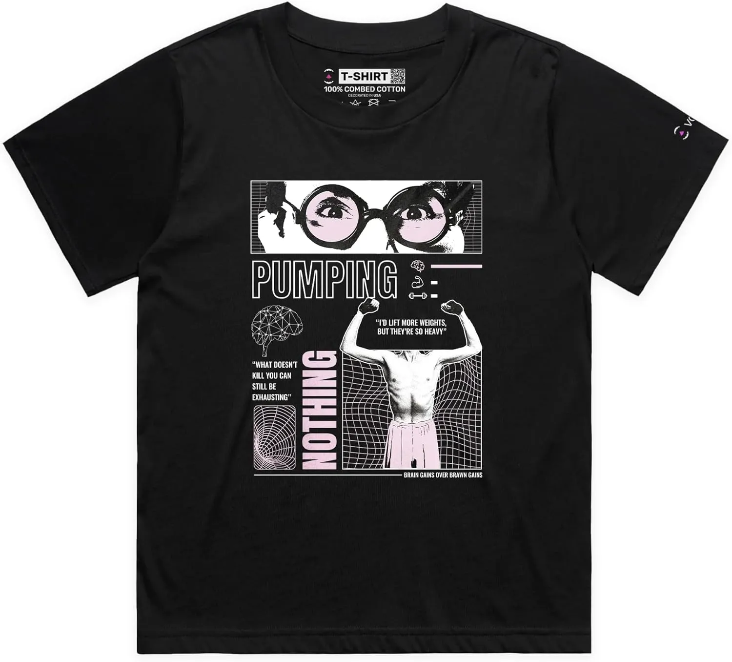 Pumping Muscles Funny Motivational T-Shirt with Premium Graphic Health and Fitness Wordplay Tee for Workout