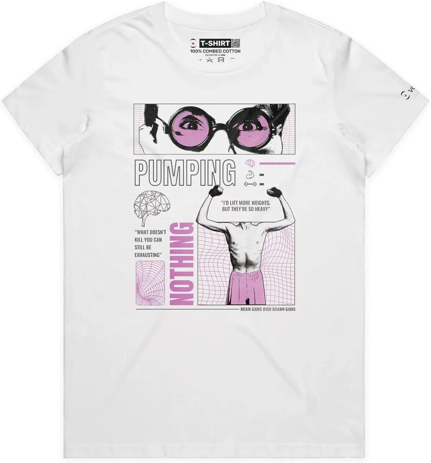 Pumping Muscles Funny Motivational T-Shirt with Premium Graphic Health and Fitness Wordplay Tee for Workout