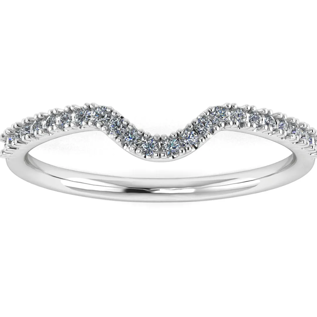 "Esme" U Shaped Micro Set 0.30ct Diamond Eternity Ring ET43