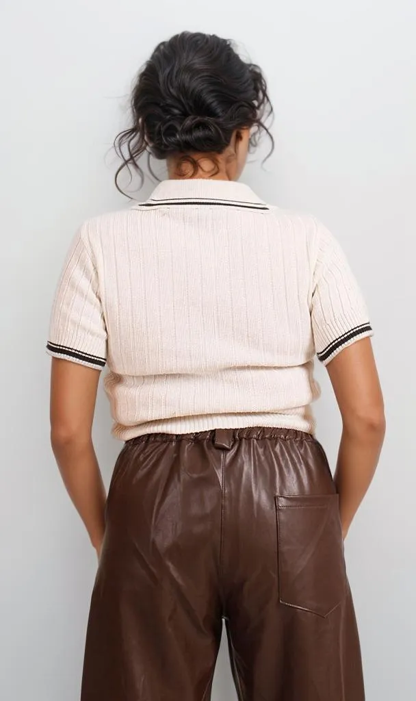 R206418 -Short Sleeve Polo - Cream