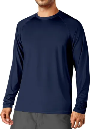 Rash Guard for Men UPF 50  UV Sun Protection Swim Shirts Long Sleeve Quick Dry Lightweight Fishing Running Water Shirts
