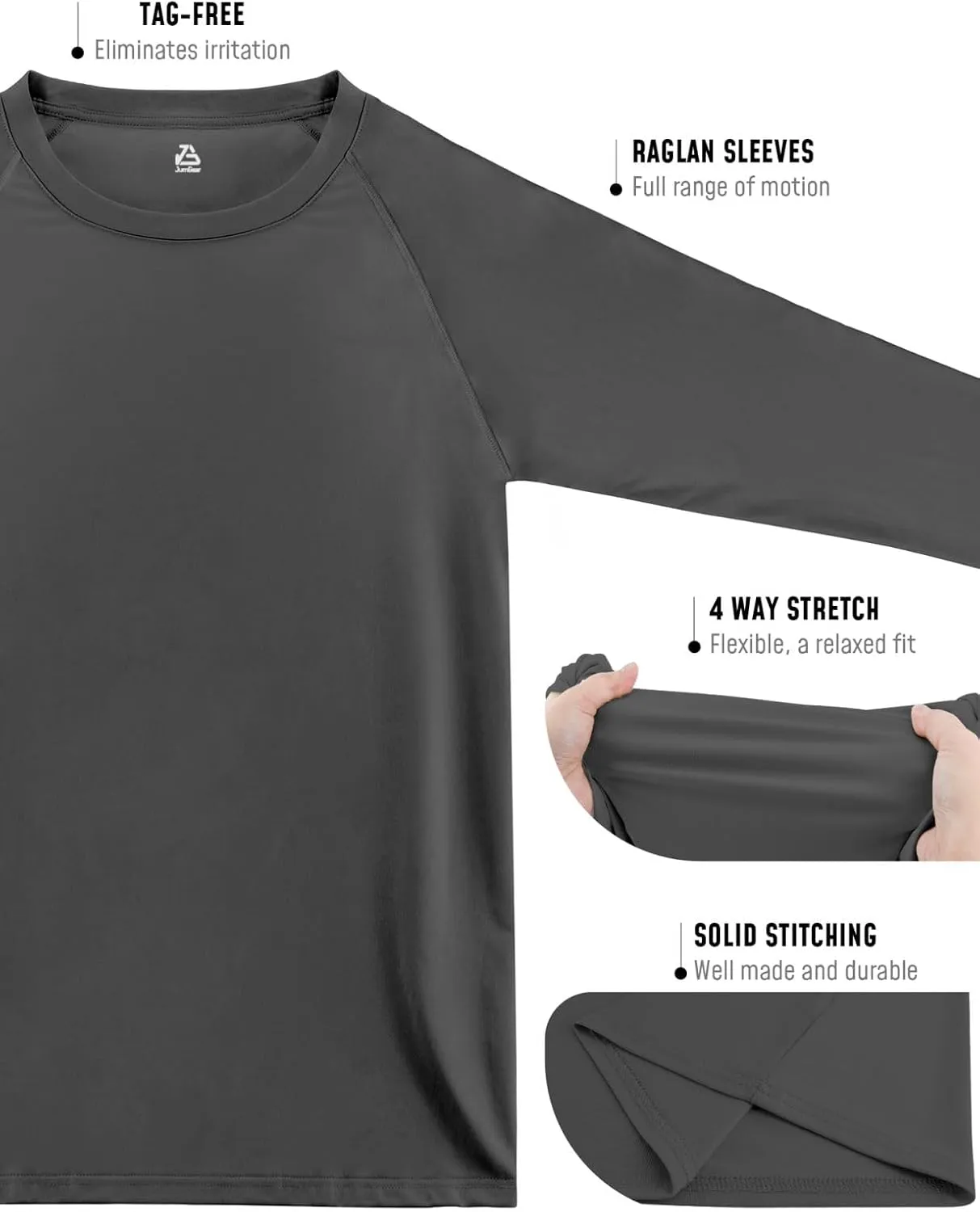 Rash Guard for Men UPF 50  UV Sun Protection Swim Shirts Long Sleeve Quick Dry Lightweight Fishing Running Water Shirts