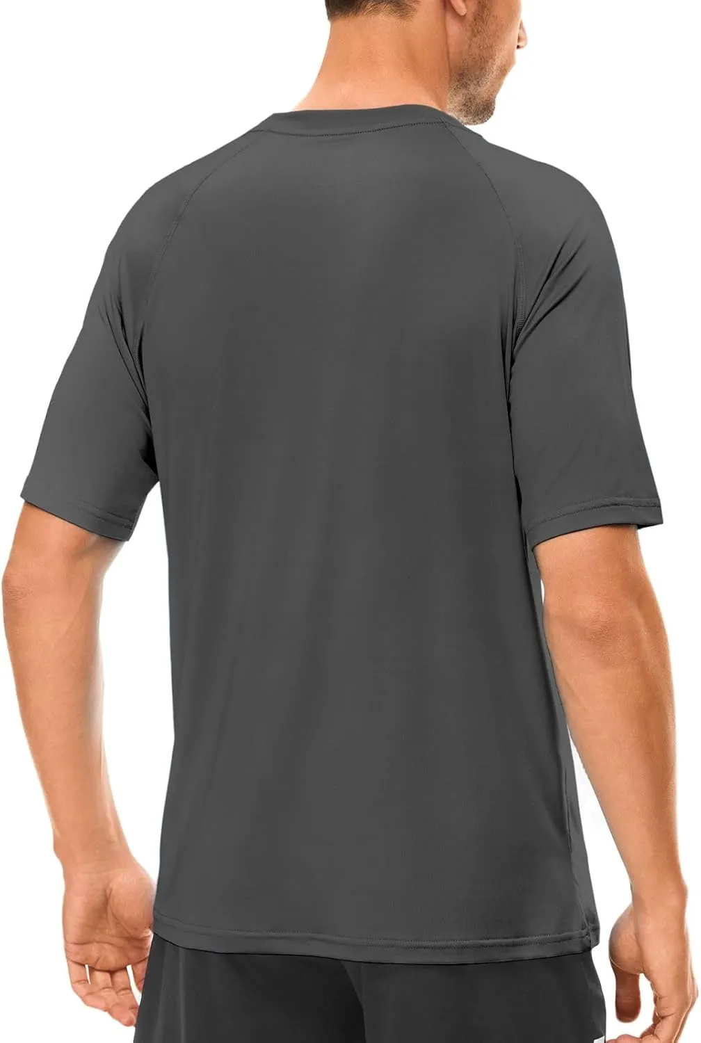 Rash Guard for Men UPF 50  UV Sun Protection Swim Shirts Short Sleeve Quick Dry Lightweight Fishing Running Water Shirts