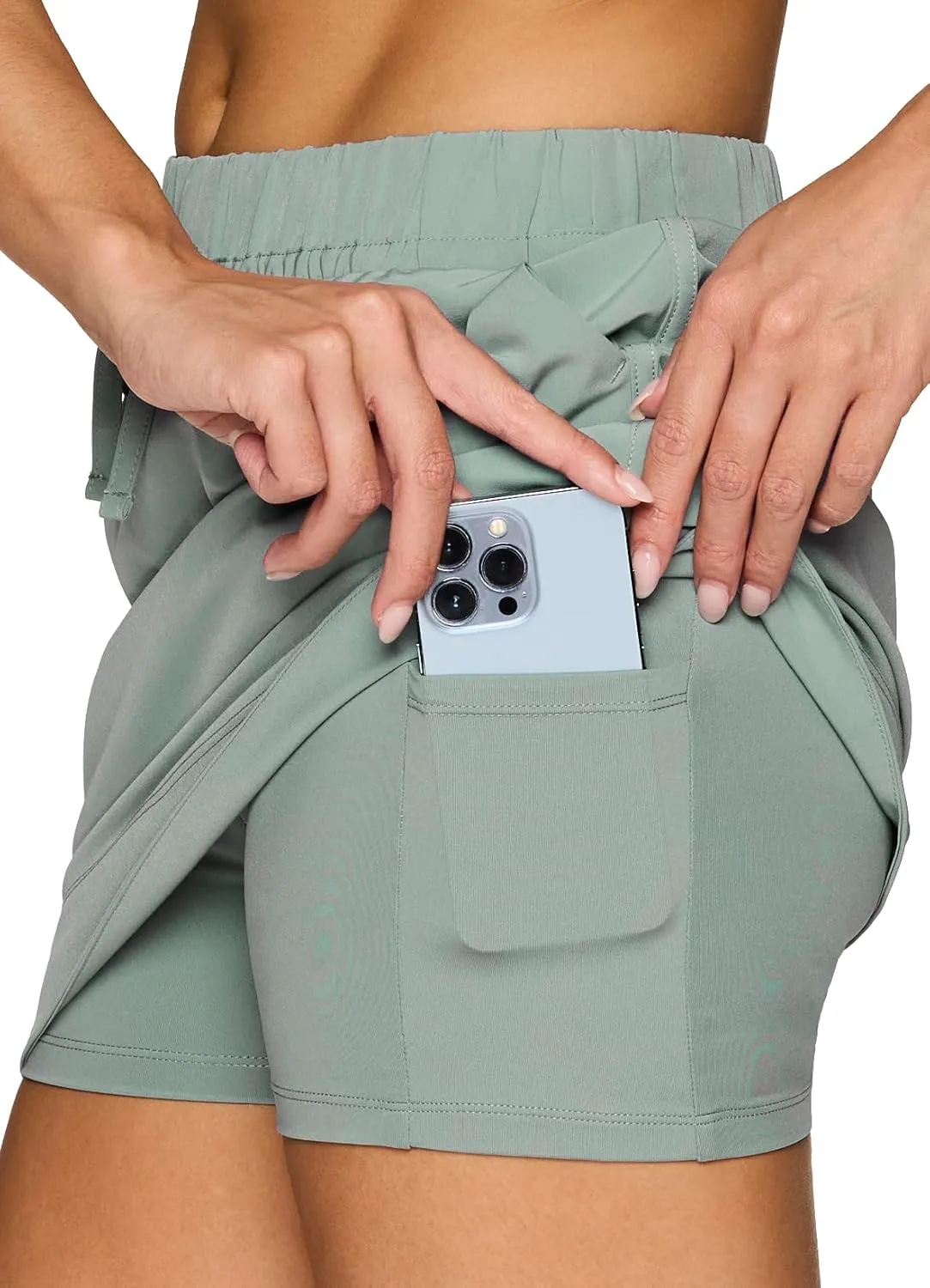 RBX Active Skort for Women, Quick Drying Golf/Pickleball/Tennis Skirt with Inner Compression Short, Pockets