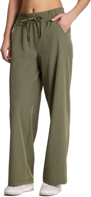 RBX Activewear Wide Leg Pant for Women, Super Lightweight Quick Drying Weekend Pant with Pockets