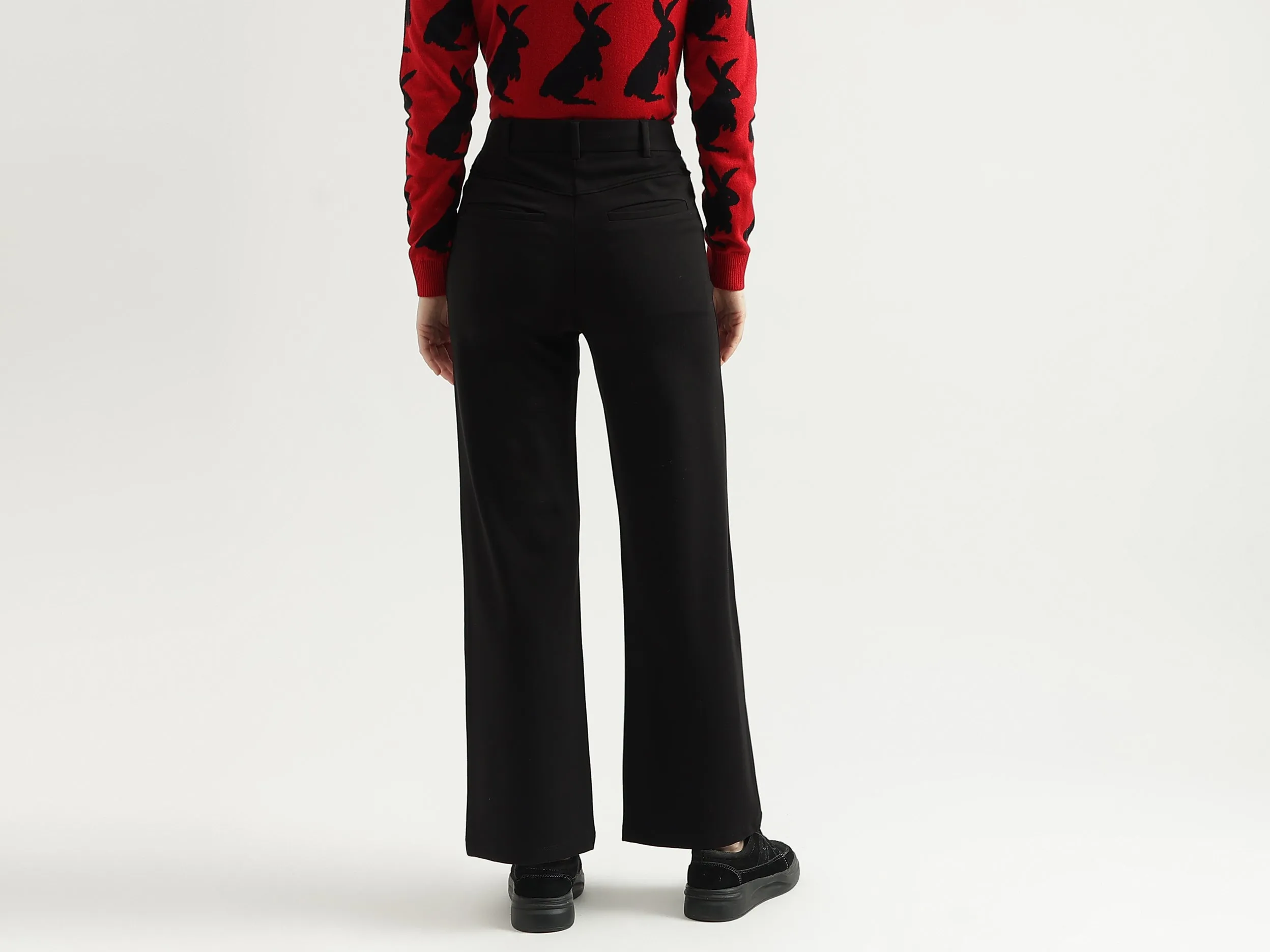 Regular Fit Solid Women's Trousers