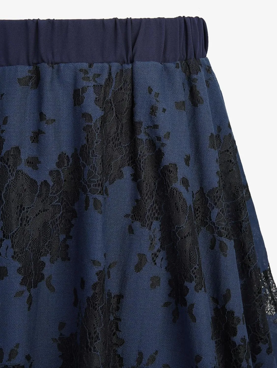Rosegal Womens Plus Size Gothic Lace Overlay Layered Handkerchief Hem Flowy Maxi Skirt