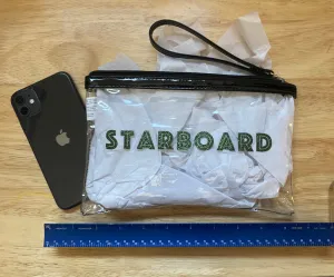 Rowing Water Resistant Starboard Glitter Pouch