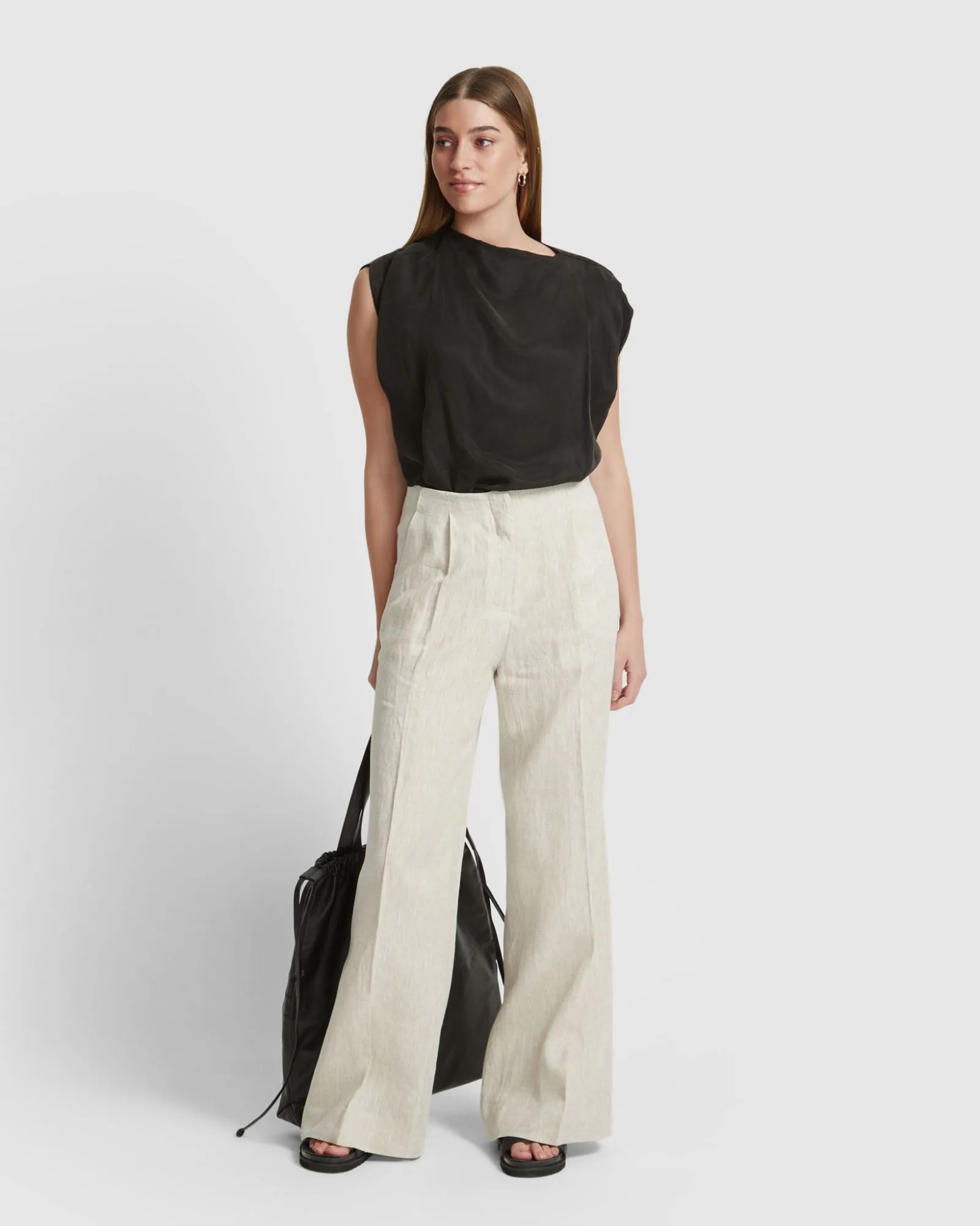 Sage Linen Wide Leg Pants