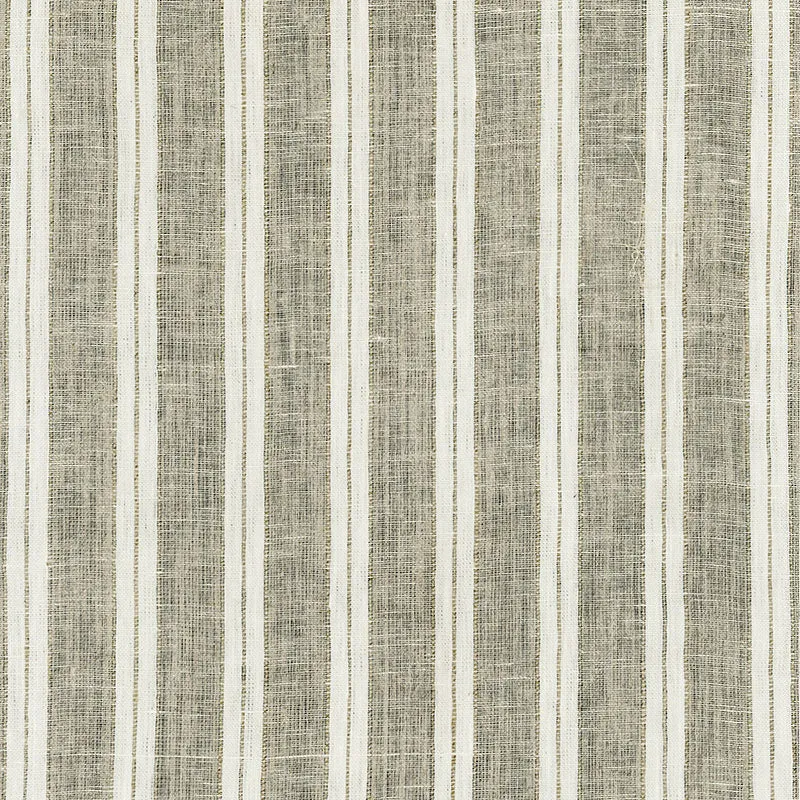 Schumacher Hillsborough Stripe Sheer Natural Fabric