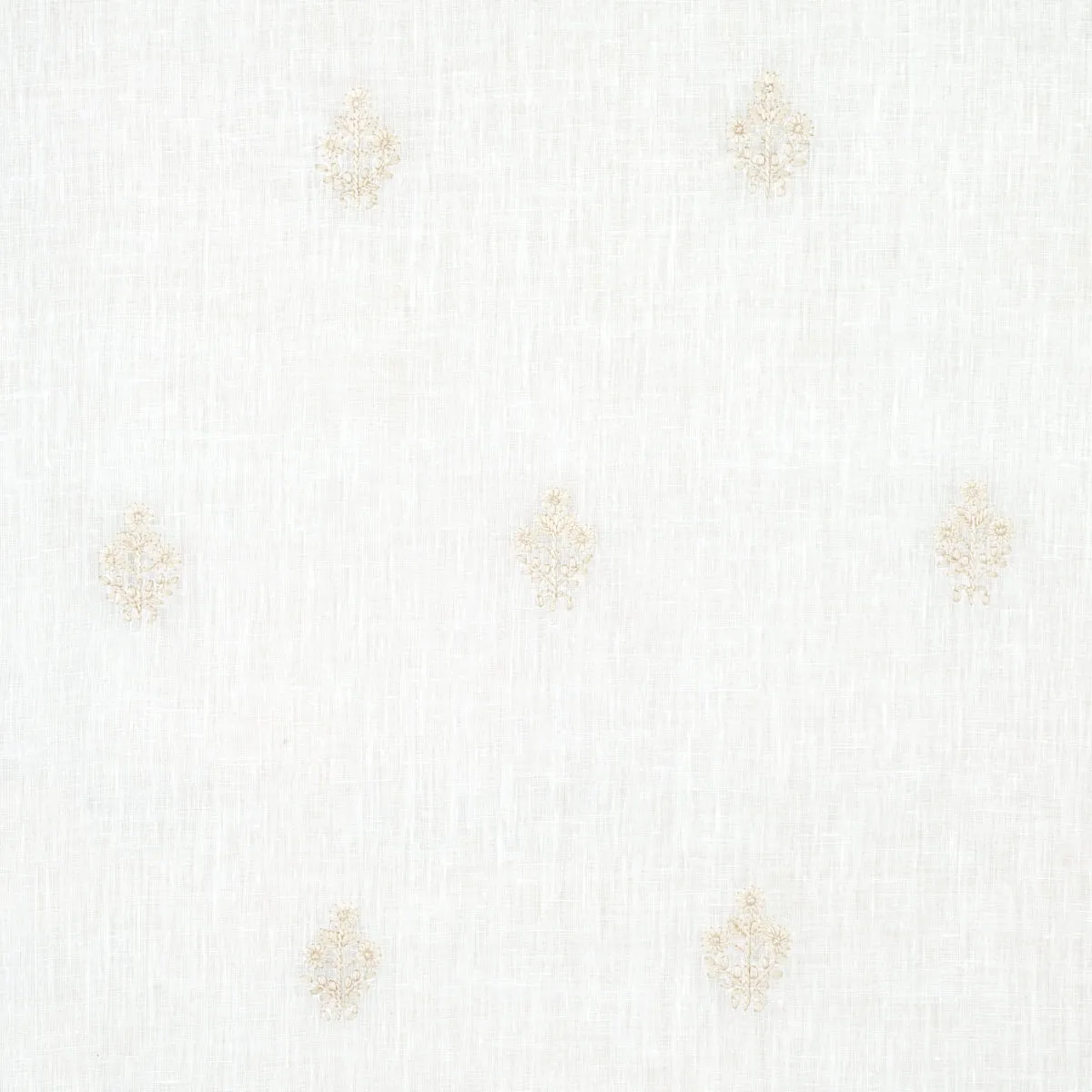 Schumacher Maria Embroidery Ivory Fabric