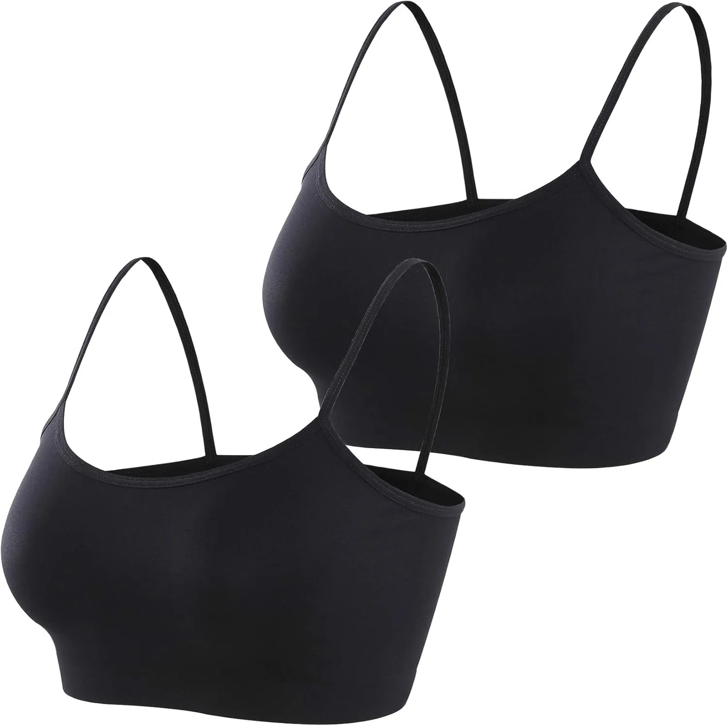Simple Durable Mini Camisole Cropp Tank Tops for Women, Comfy Soft Stretch Seamless Basic Cami