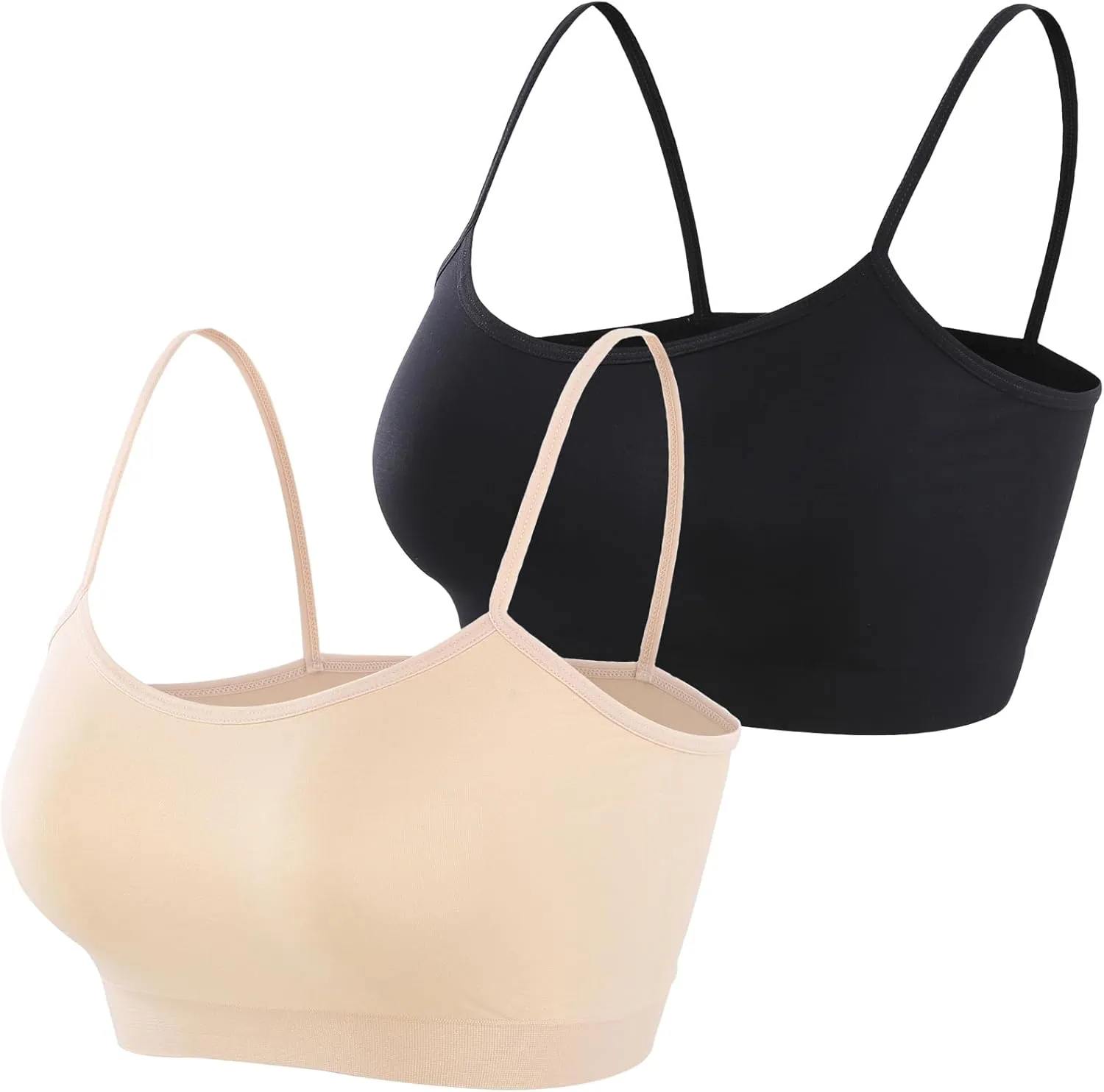 Simple Durable Mini Camisole Cropp Tank Tops for Women, Comfy Soft Stretch Seamless Basic Cami