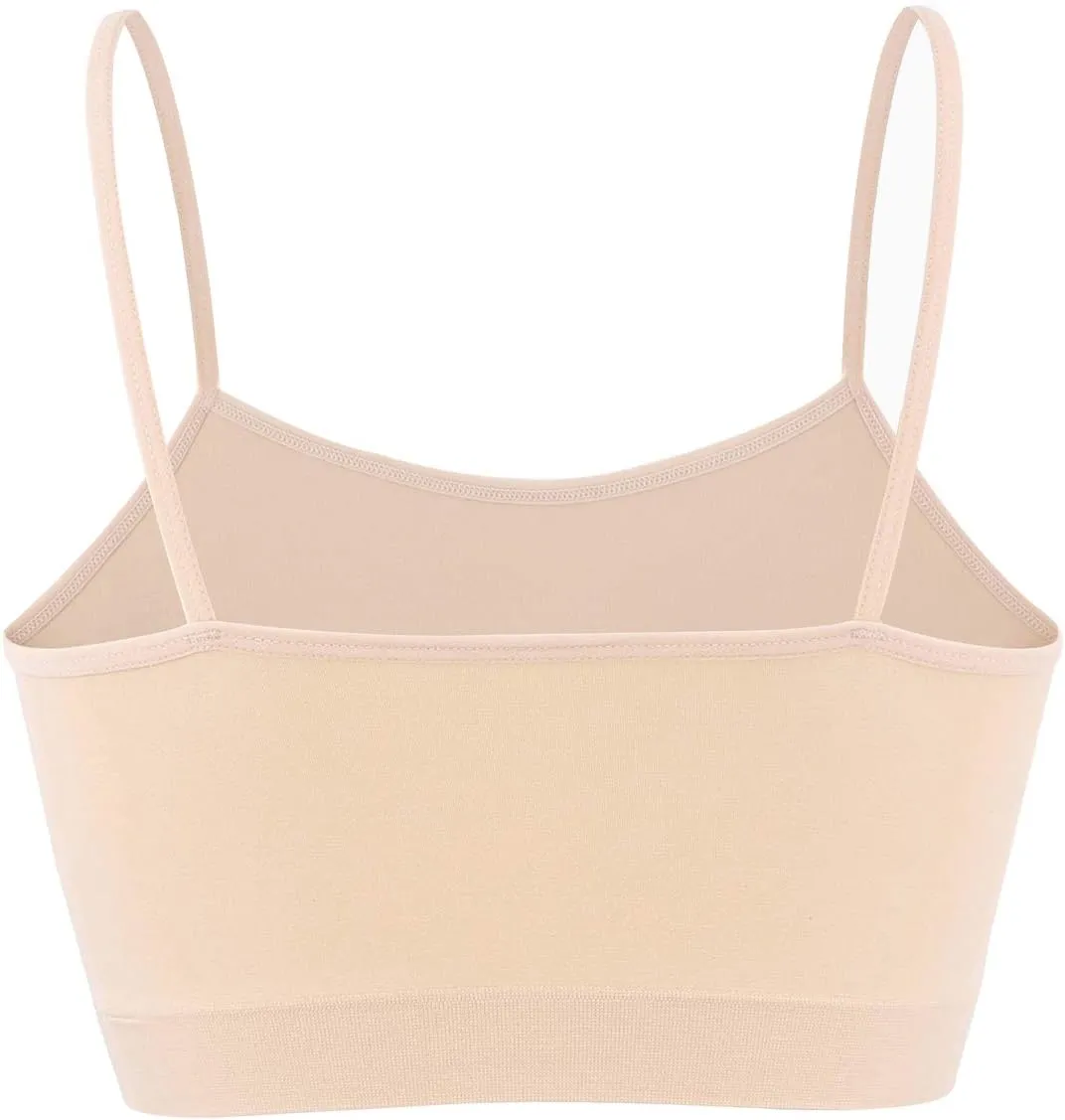 Simple Durable Mini Camisole Cropp Tank Tops for Women, Comfy Soft Stretch Seamless Basic Cami