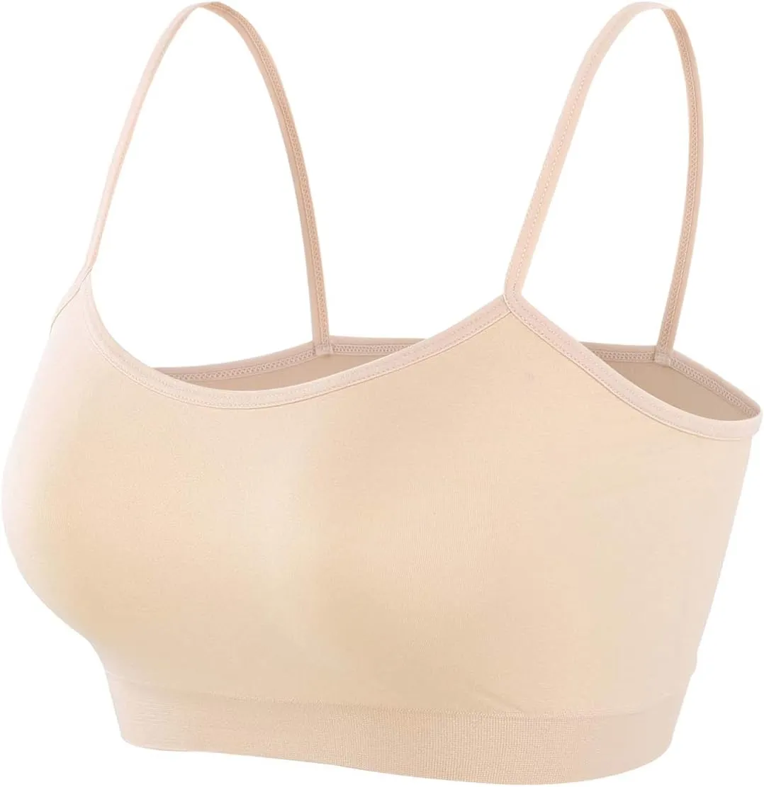 Simple Durable Mini Camisole Cropp Tank Tops for Women, Comfy Soft Stretch Seamless Basic Cami