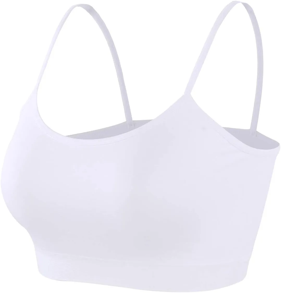 Simple Durable Mini Camisole Cropp Tank Tops for Women, Comfy Soft Stretch Seamless Basic Cami