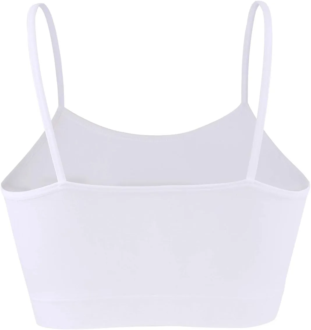 Simple Durable Mini Camisole Cropp Tank Tops for Women, Comfy Soft Stretch Seamless Basic Cami