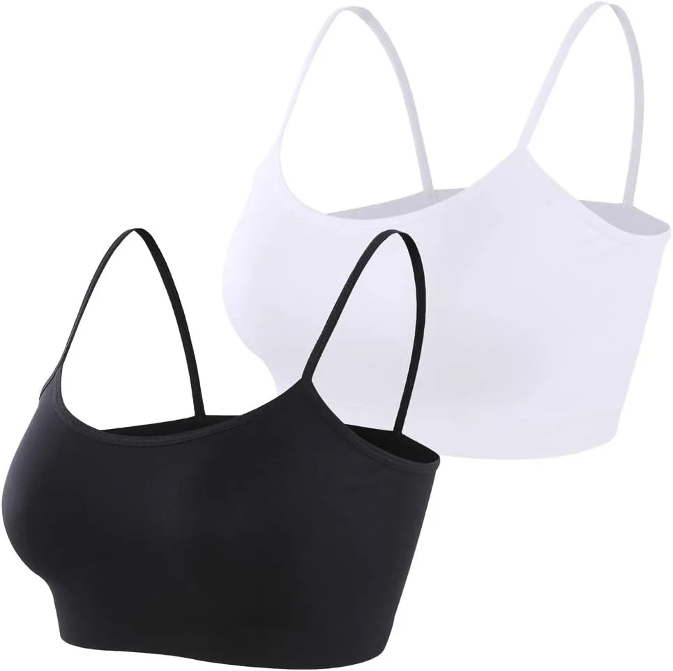 Simple Durable Mini Camisole Cropp Tank Tops for Women, Comfy Soft Stretch Seamless Basic Cami