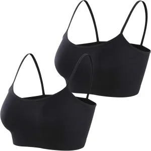 Simple Durable Mini Camisole Cropp Tank Tops for Women, Comfy Soft Stretch Seamless Basic Cami